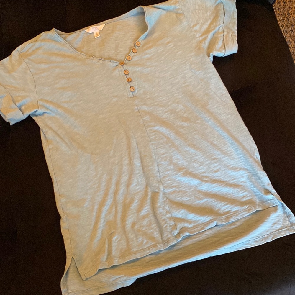 Soft, short sleeve teal T-shirt